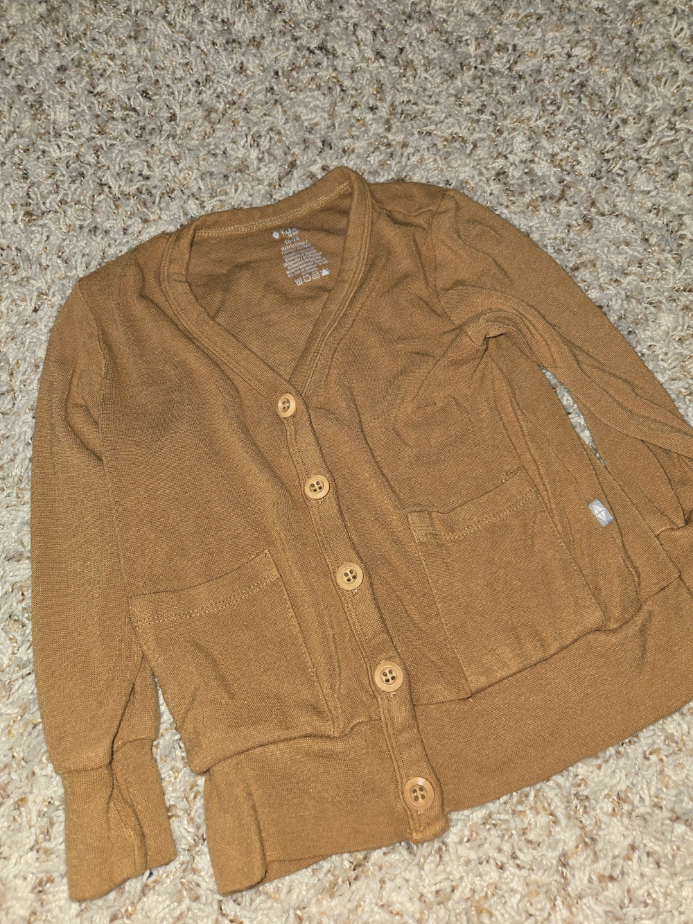 Kyte baby Toddler Mustard Button-Front Cardigan Sweater